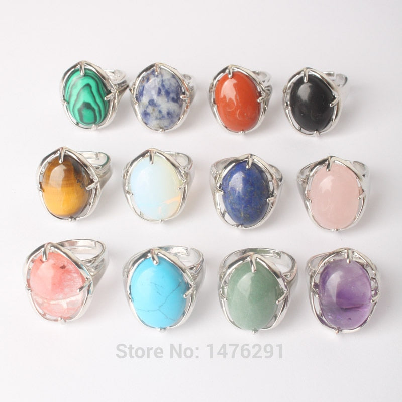 14 Varieties Of Resizable Stone Rings - greenwitchcreations