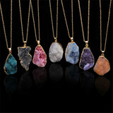 Unisex Druzy Crystal Necklaces - greenwitchcreations