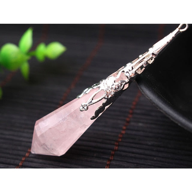 Rose Quartz Pendulum - greenwitchcreations