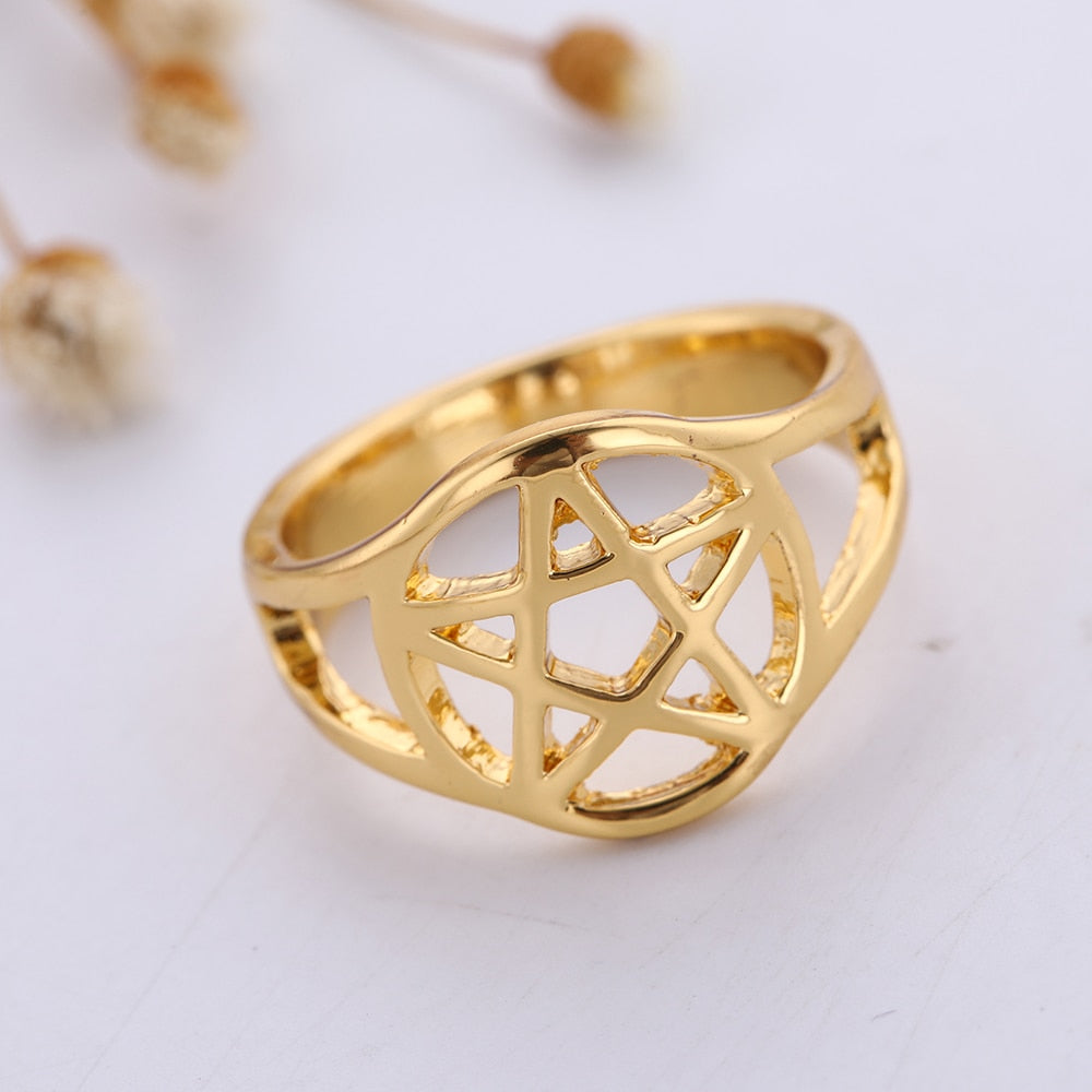 Pentacle Rings - Gold & Silver - greenwitchcreations