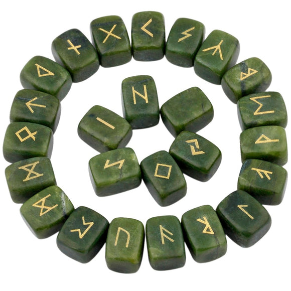 Green Jade Rune Set For Sale | Green Witch Creations