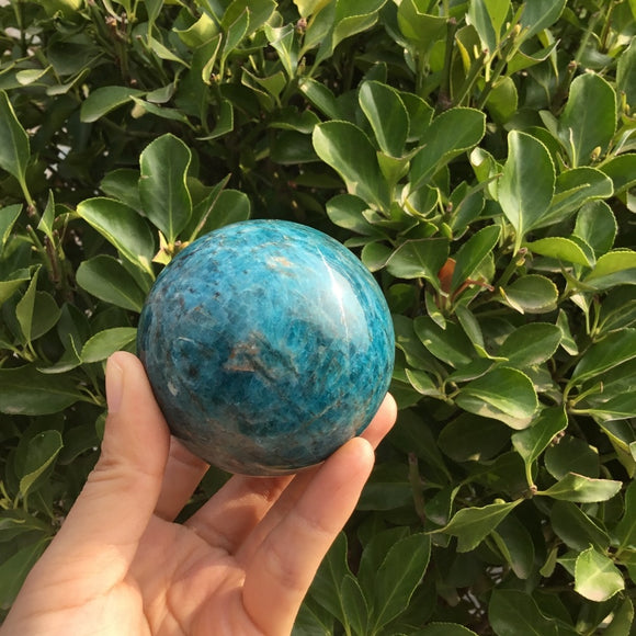 Blue Apatite Crystal Ball - greenwitchcreations