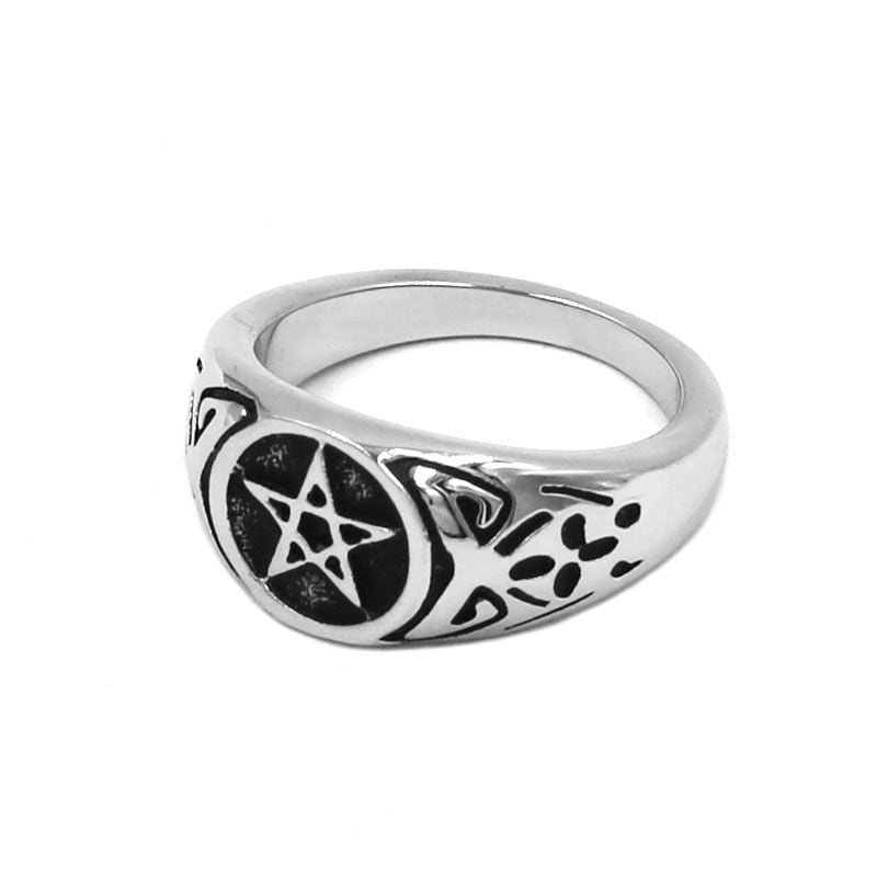 Unisex Wiccan Pentacle Rings - greenwitchcreations