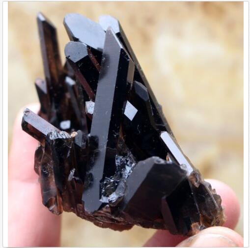 Tibetan Black Quartz Crystal Cluster - greenwitchcreations