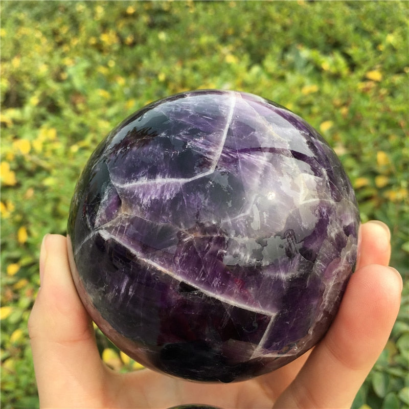 Amethyst Crystal Ball Sphere - greenwitchcreations