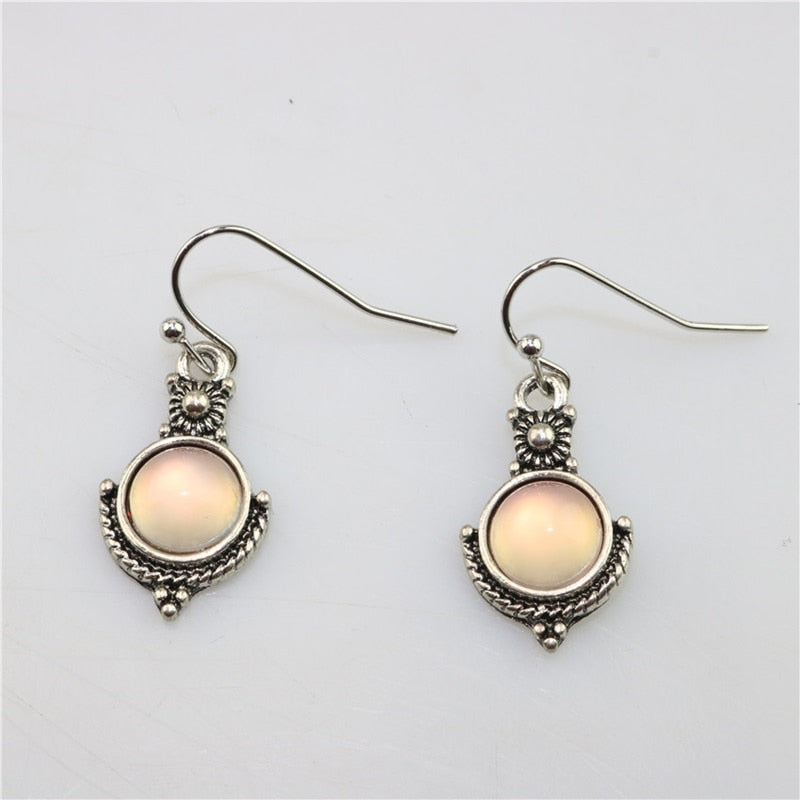 Silver Moonstone Earrings - greenwitchcreations