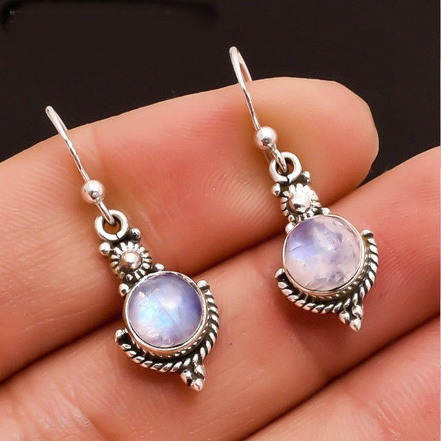 Silver Moonstone Earrings - greenwitchcreations