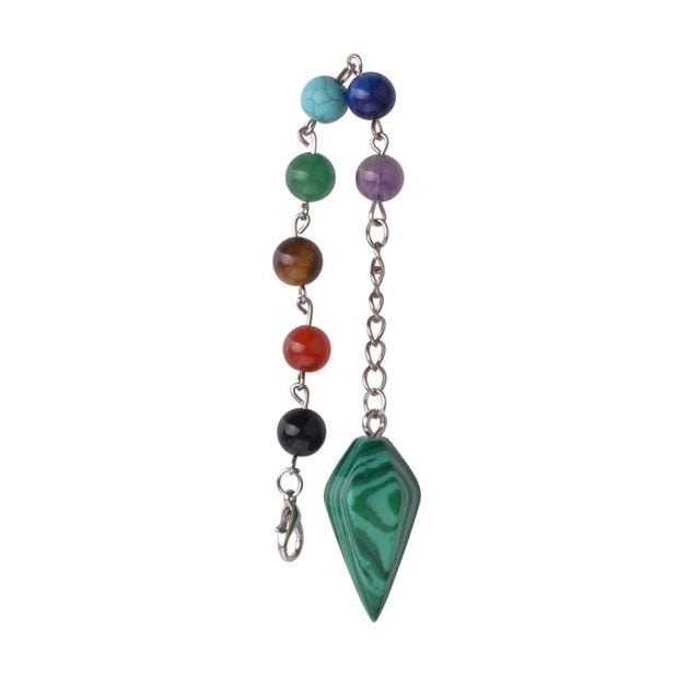 Crystal Chakra Stone Pendulums - greenwitchcreations