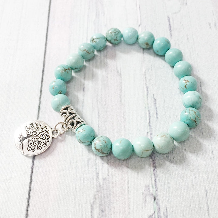 Turquoise Stone Bracelet - greenwitchcreations