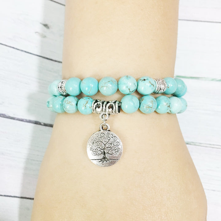 Turquoise Stone Bracelet - greenwitchcreations