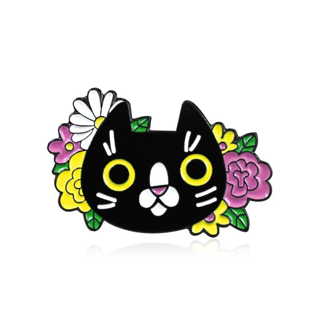 Cat Enamel Pins - greenwitchcreations