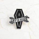 Coffin & Skeleton Enamel Brooches - Sold Separately - greenwitchcreations