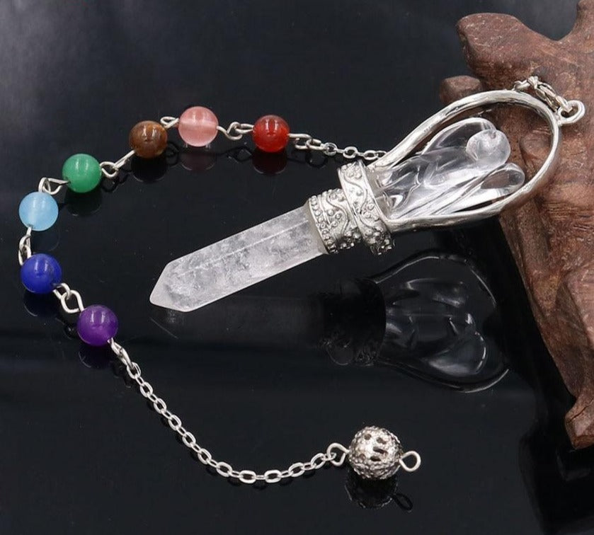 Clear Quartz Angel Chakra Pendulum For Sale Online | Green Witch Creations